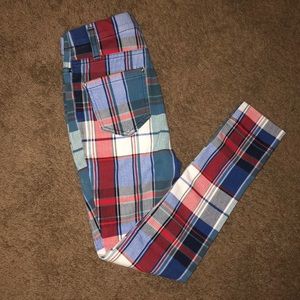 Plaid cropped pants